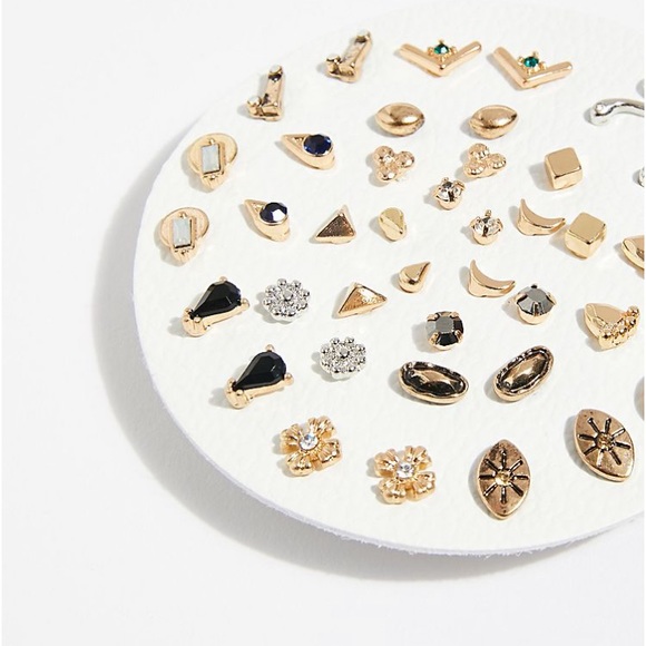 Free People Teeny Tiny Mega Gold Stud Earring Set - Picture 2 of 2